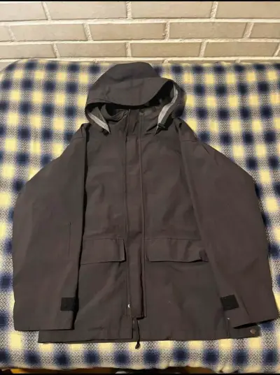 Chaqueta impermeable Tru-Spec negra con capucha - miniatura 2