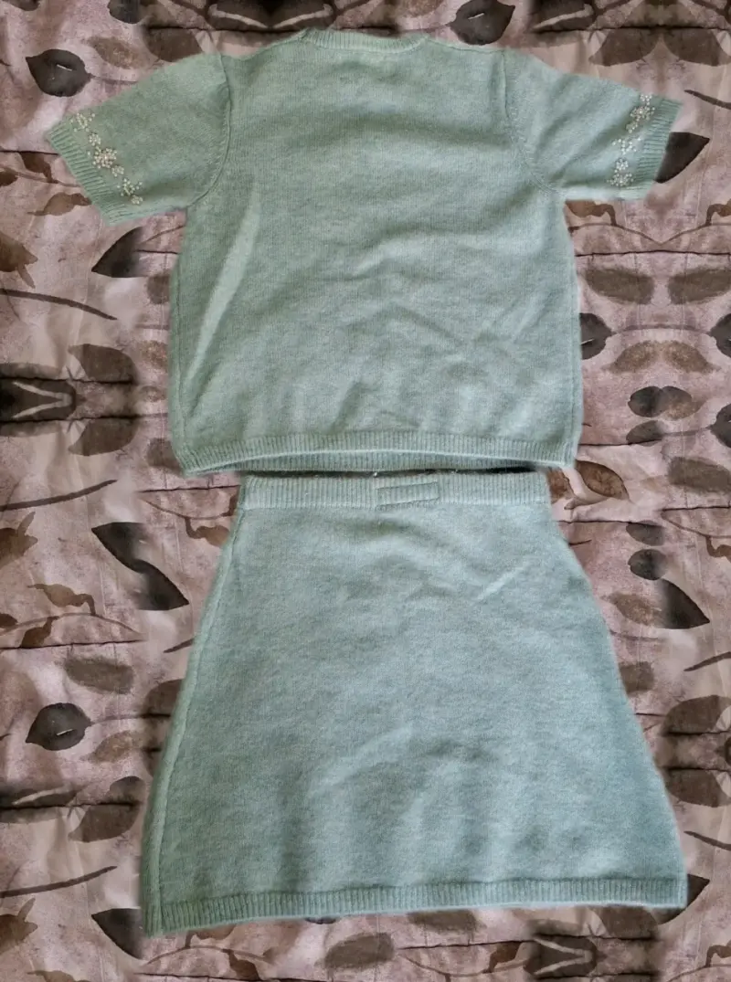 Conjunto de Niña Verde con Detalles de Perlas Zara - 2