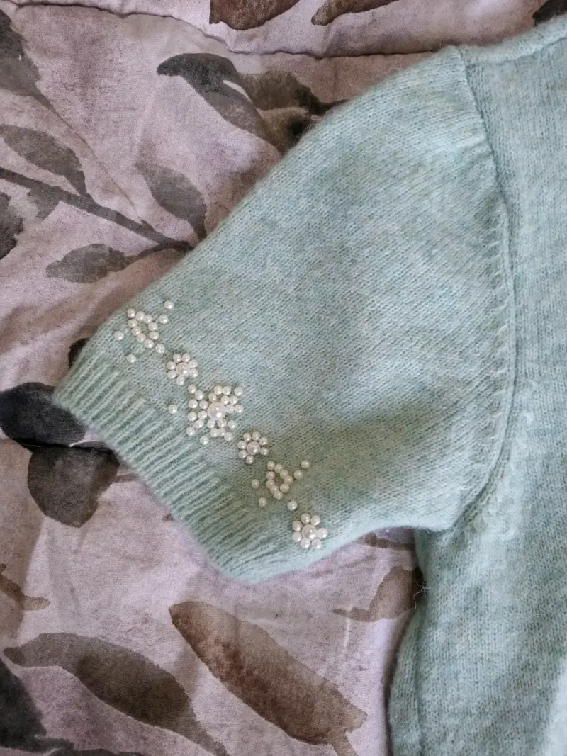 Conjunto de Niña Verde con Detalles de Perlas Zara - 4
