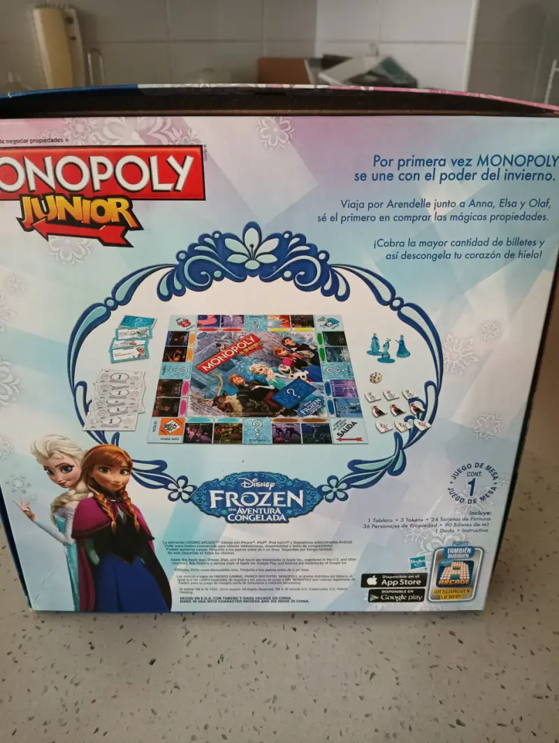 Juego de Mesa Monopoly Junior Frozen para Niños - 2