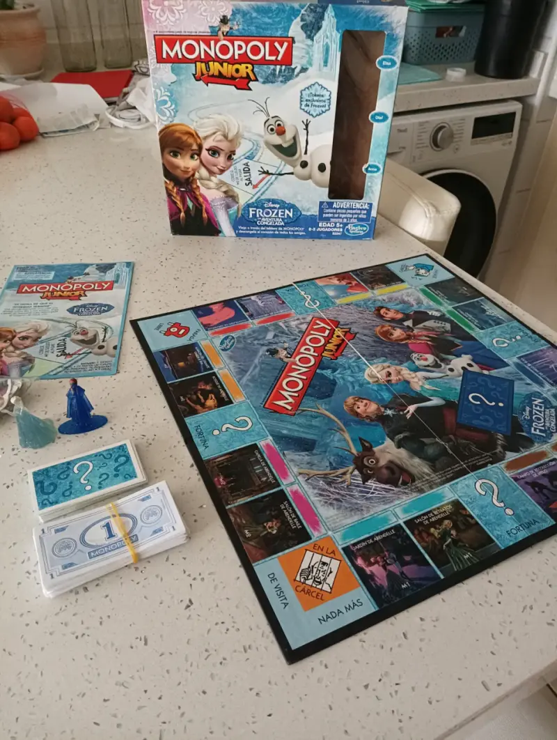 Juego de Mesa Monopoly Junior Frozen para Niños - 3