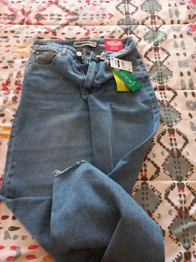 Jeans Wide Leg Americano Mujer Tiro Alto - 3