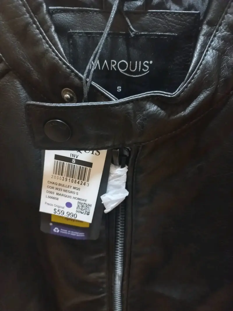 Chaqueta de cuero negra para hombre Marquis - 2
