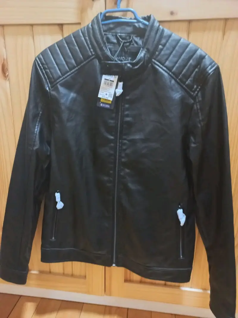 Chaqueta de cuero negra para hombre Marquis - 3
