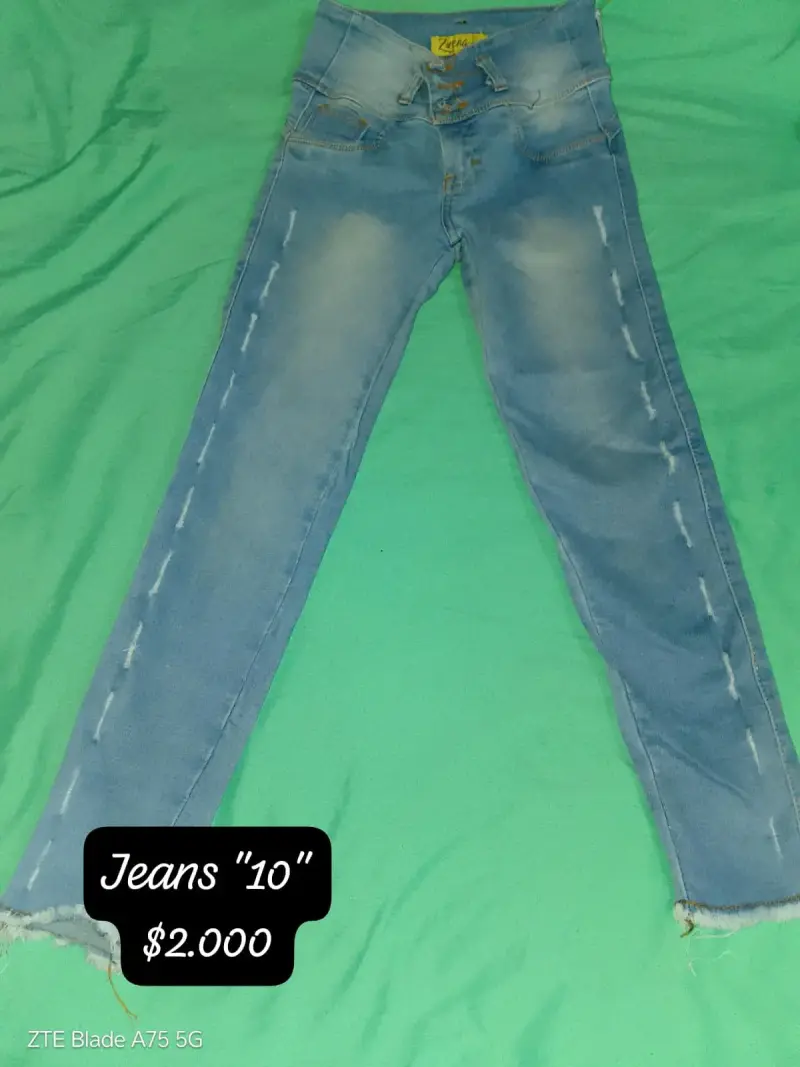 Jeans de mezclilla azul talla 10 - 1