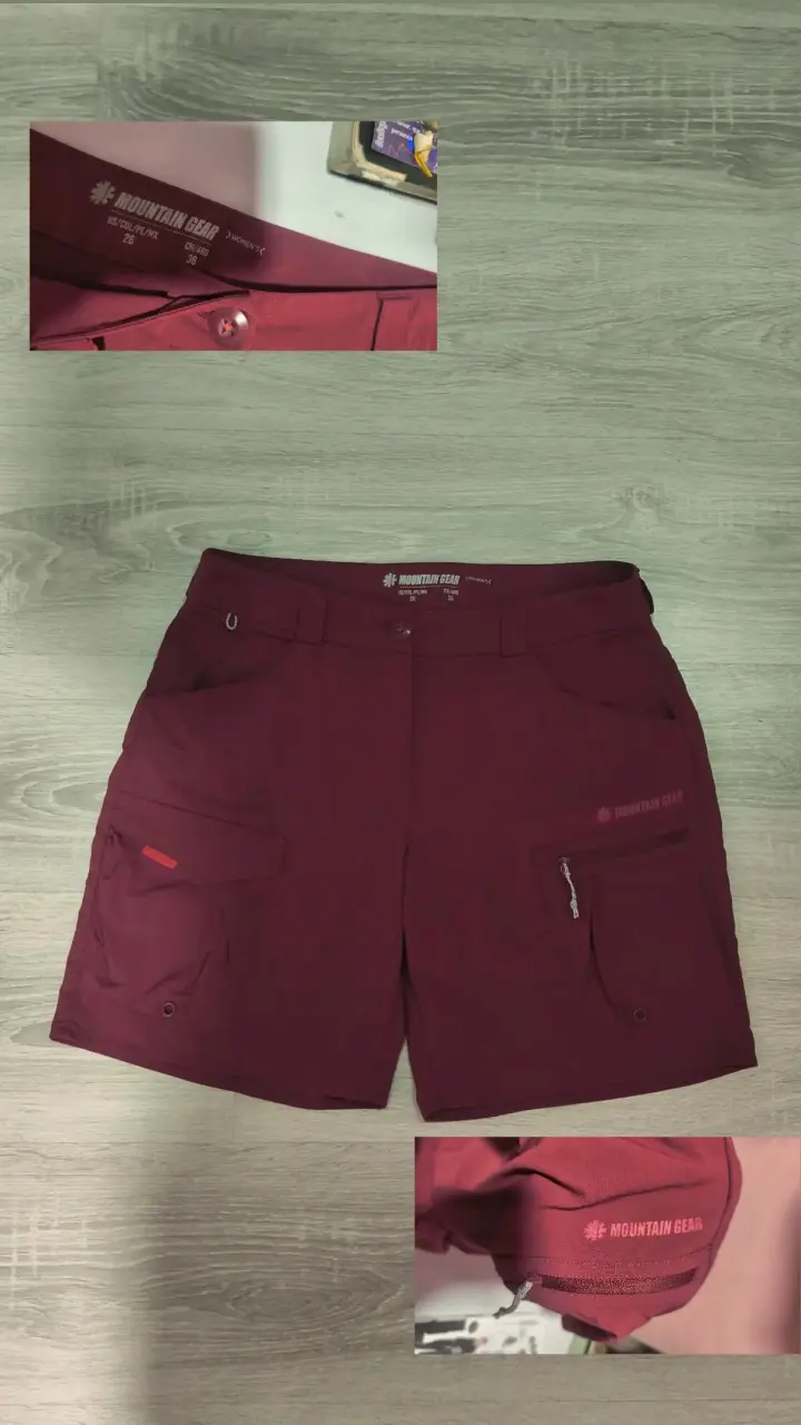 Shorts de senderismo Mountain Gear burdeos