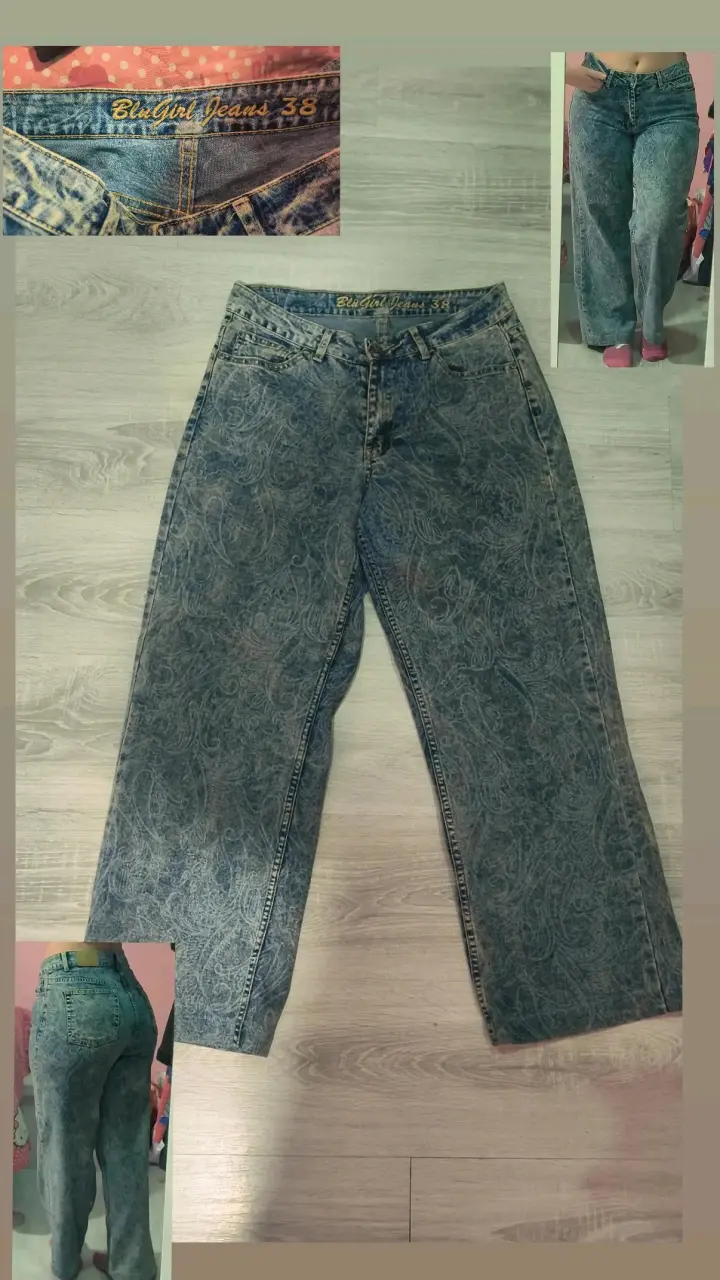 Jeans BluGirl estampados talla 38