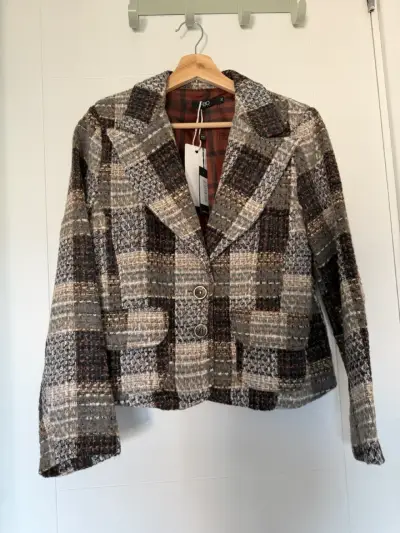 Blazer a Cuadros para Mujer FBO M - miniatura 1