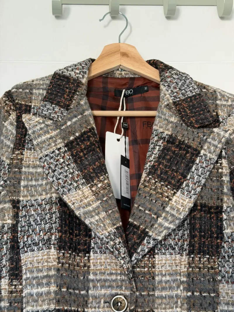 Blazer a Cuadros para Mujer FBO M - 2