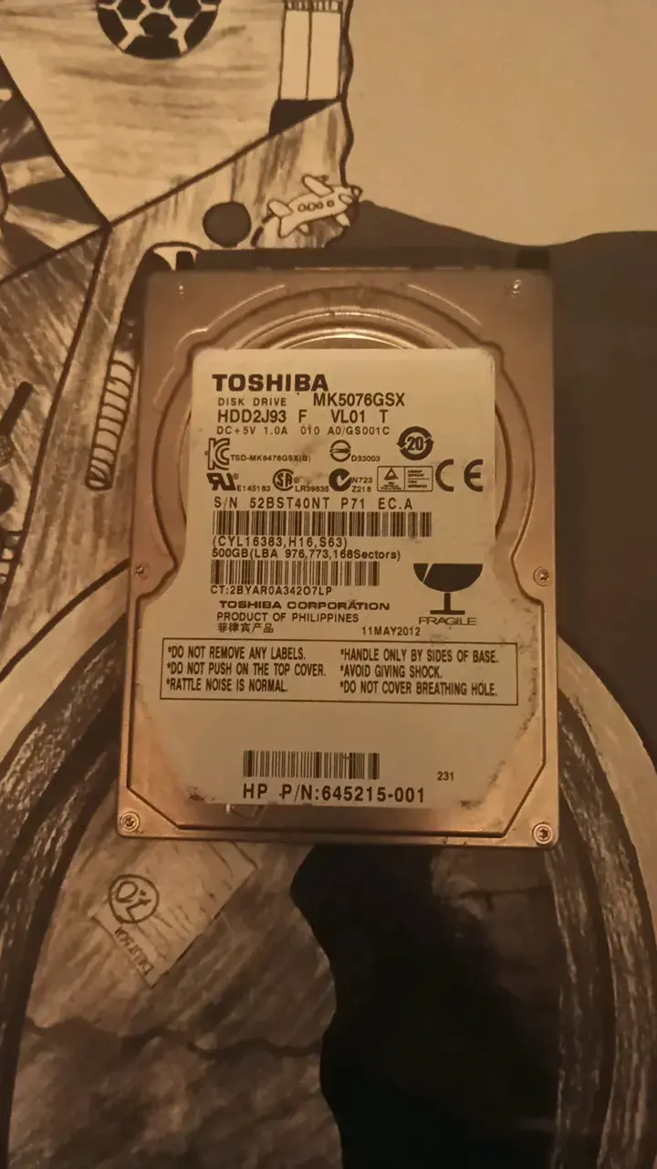 Disco Duro Toshiba 500GB MK5076GSX - 1