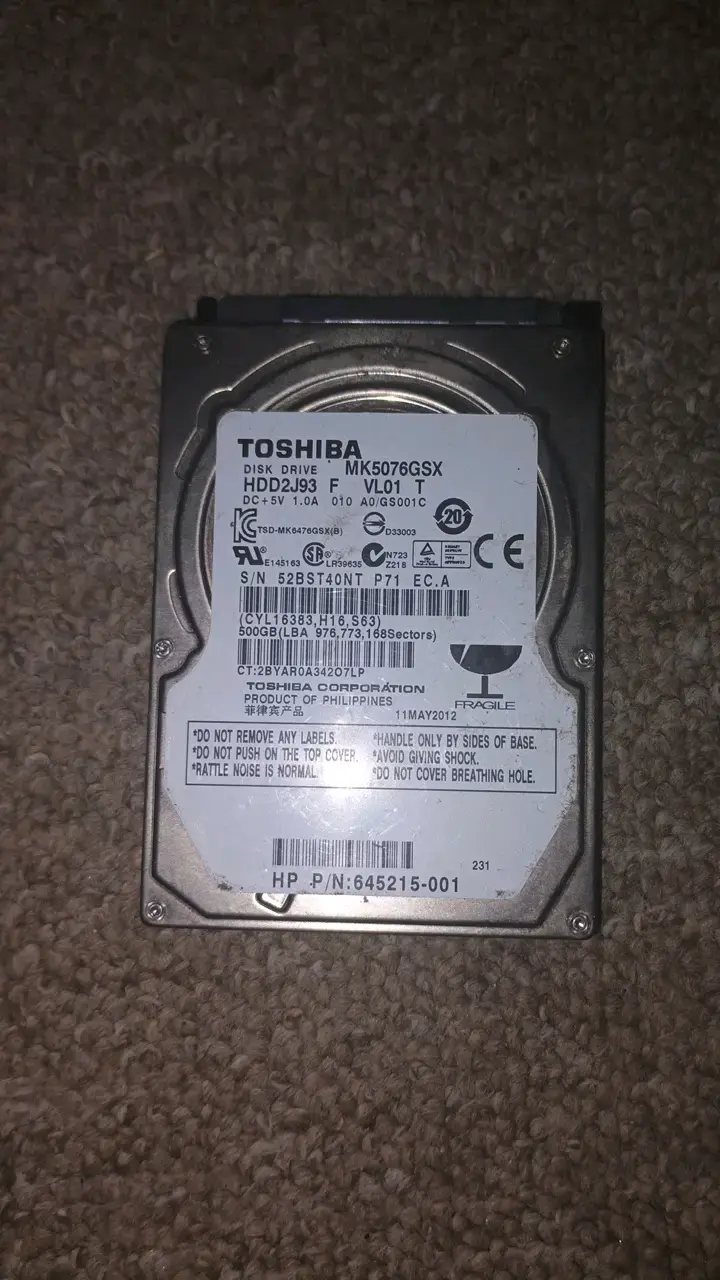 Disco Duro Toshiba 500GB MK5076GSX - 4