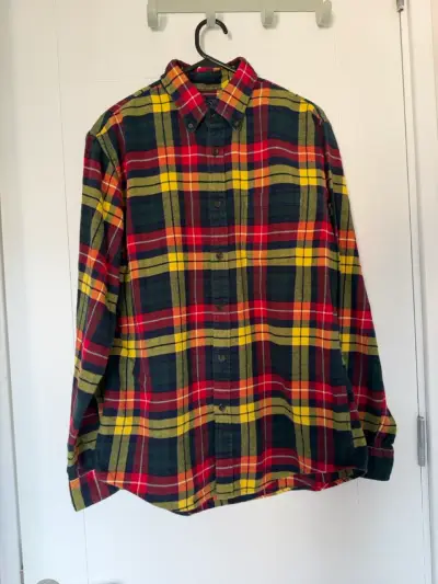 Camisa de franela a cuadros multicolor - miniatura 1