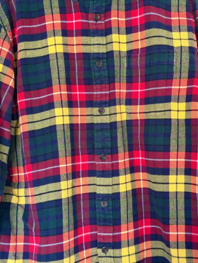 Camisa de franela a cuadros multicolor - miniatura 3