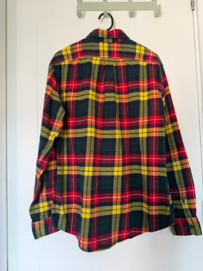 Camisa de franela a cuadros multicolor - miniatura 4