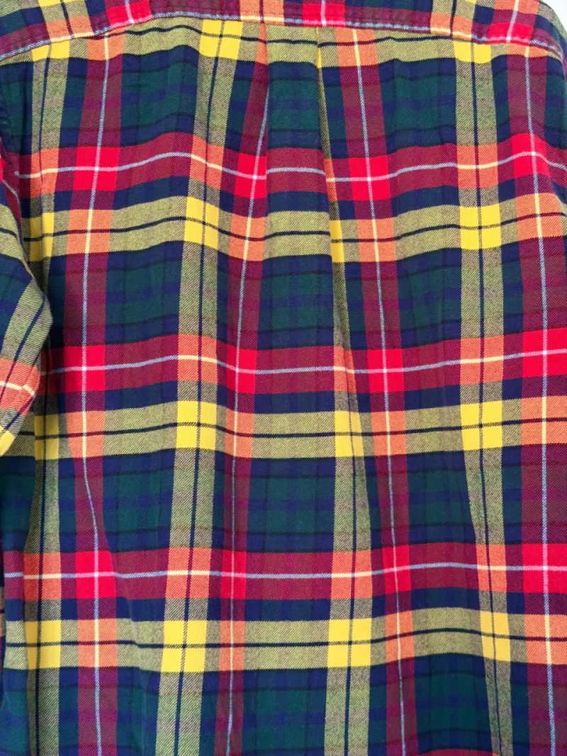 Camisa de franela a cuadros multicolor - 5