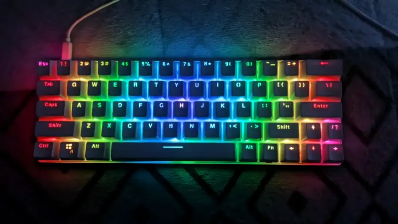 Teclado mecánico RGB compacto blanco - 2