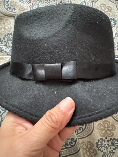 Sombrero de fieltro negro elegante de niño Kinder - miniatura 3