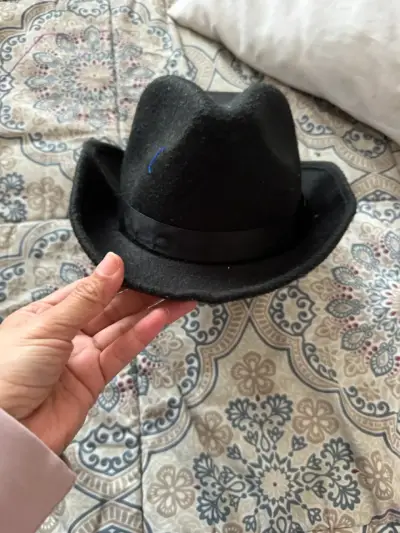 Sombrero de fieltro negro elegante de niño Kinder - miniatura 4