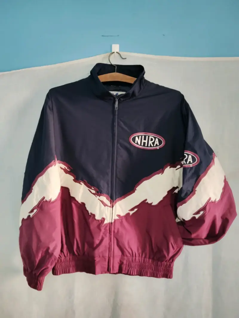 Chaqueta NHRA vintage azul y burdeos - 1