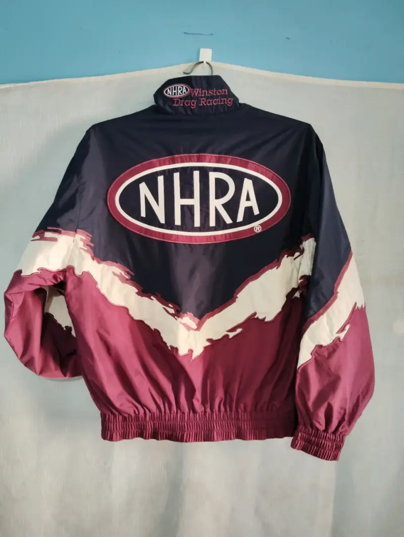 Chaqueta NHRA vintage azul y burdeos - 2