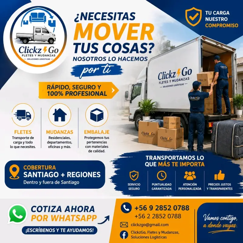 Servicio de mudanzas y fletes en Santiago