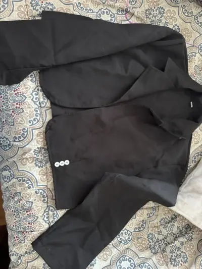 Blazer negro elegante para niño talla 12 - miniatura 1