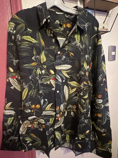 Camisa de hombre con estampado floral tropical - miniatura 1