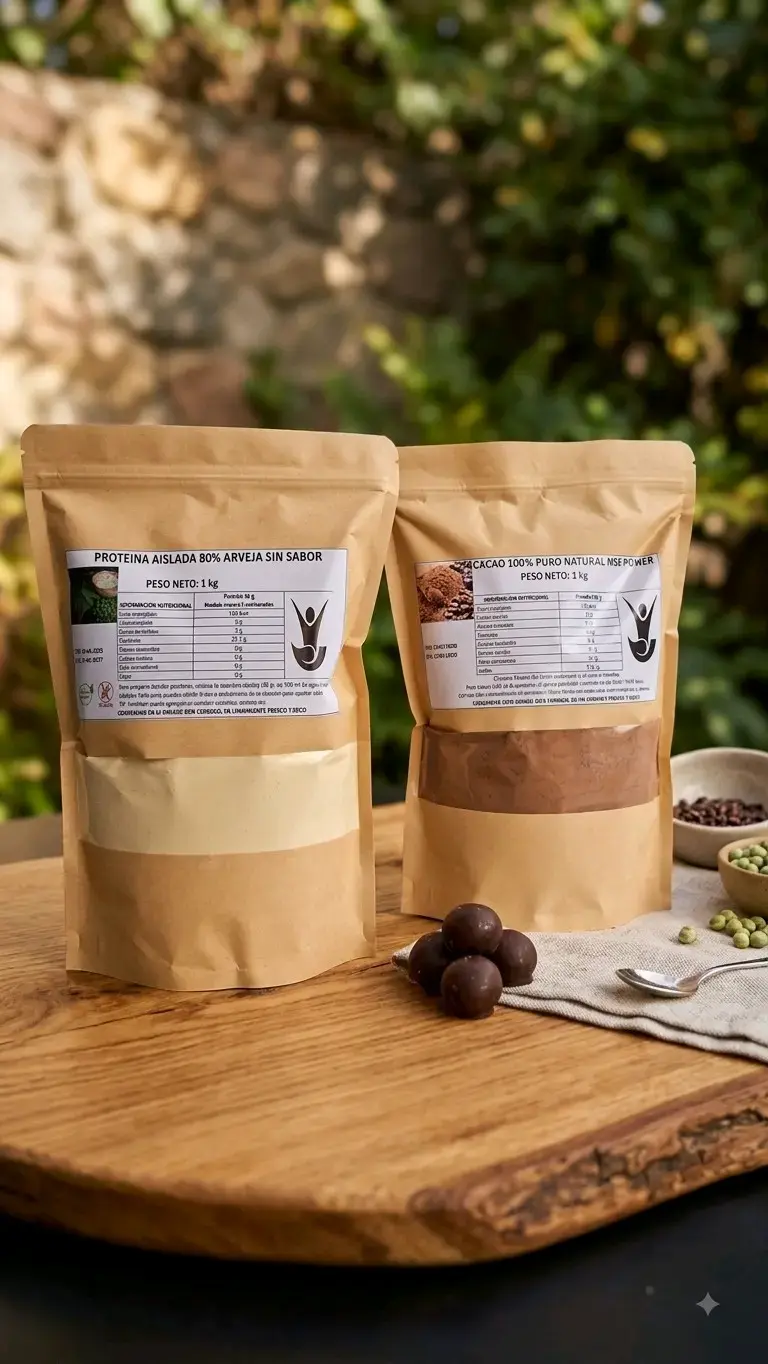 Proteína Aislada de Arveja y Cacao Natural 1kg