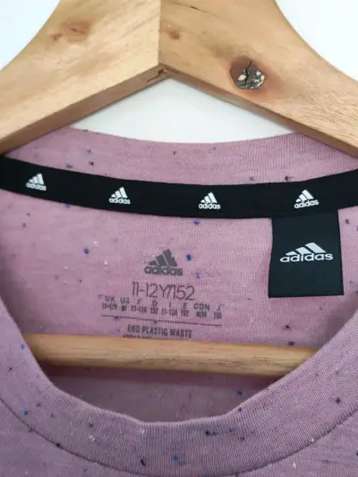 Polera sin mangas Adidas rosa para niña - miniatura 2