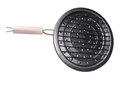 Tostador Parrilla Redonda 25 cm, Mango de Madera - miniatura 4