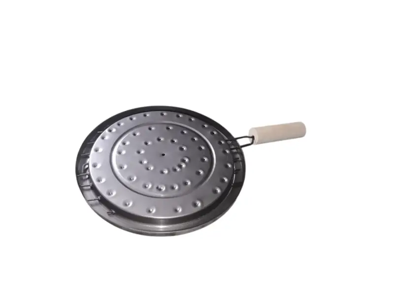 Tostador Parrilla Redonda 25 cm, Mango de Madera - 6