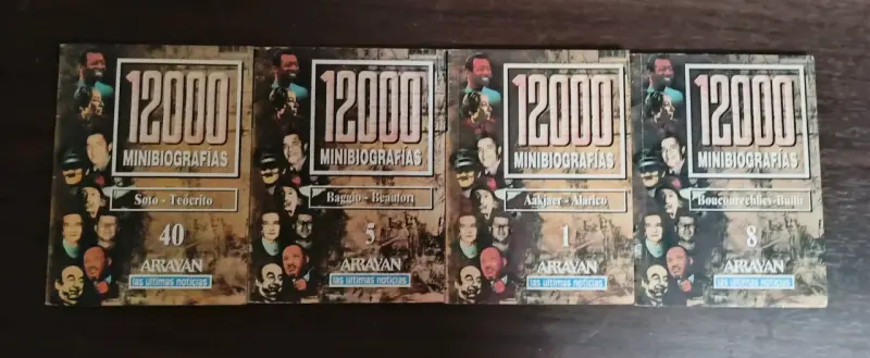 Colección de libros 12000 Minibiografías Arraván