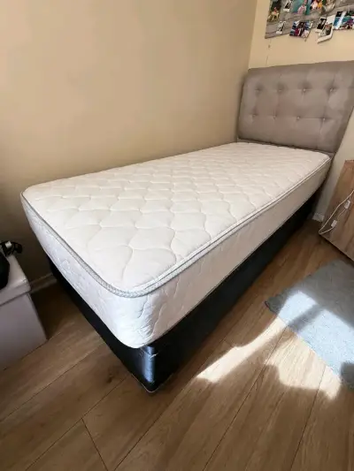 Cama individual con colchón y base abatible - miniatura 1