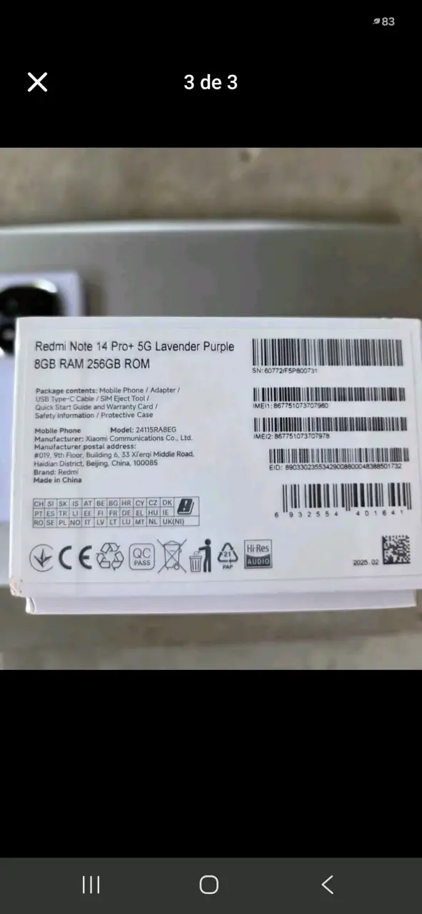 Smartphone Xiaomi Redmi Note 14 Pro+ 5G 256GB - 3