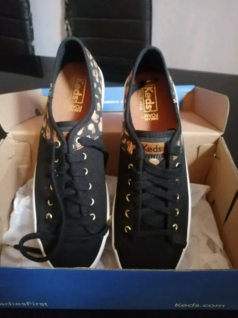 Zapatillas Keds negras con estampado animal print - 4
