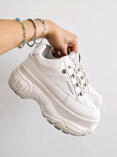 Zapatillas plataforma blancas C/Moran - miniatura 1