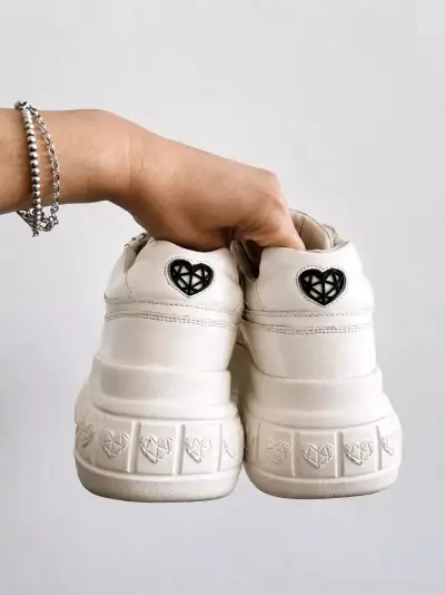 Zapatillas plataforma blancas C/Moran - miniatura 2