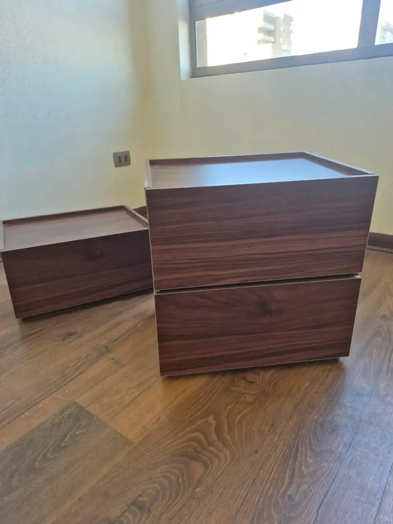 2 Veladores Combinables 3 Cajones C/U 45x70x34cm - 2
