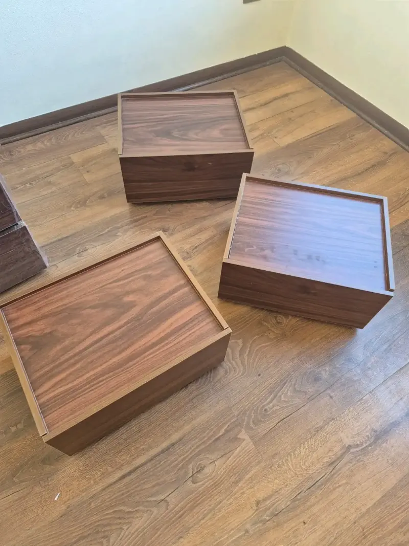 2 Veladores Combinables 3 Cajones C/U 45x70x34cm - 3