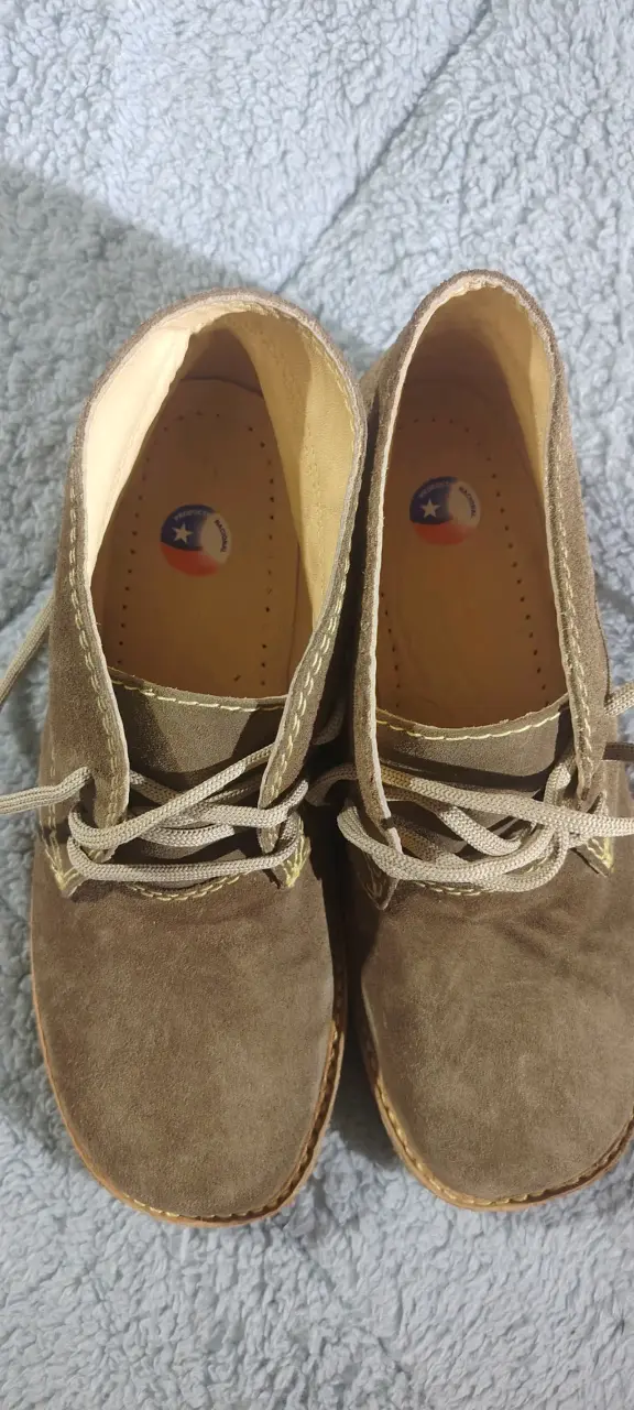 Botines de gamuza color beige para hombre - 3