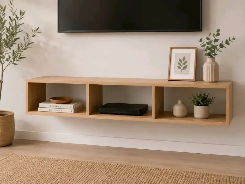 Mueble de TV flotante de madera - 2