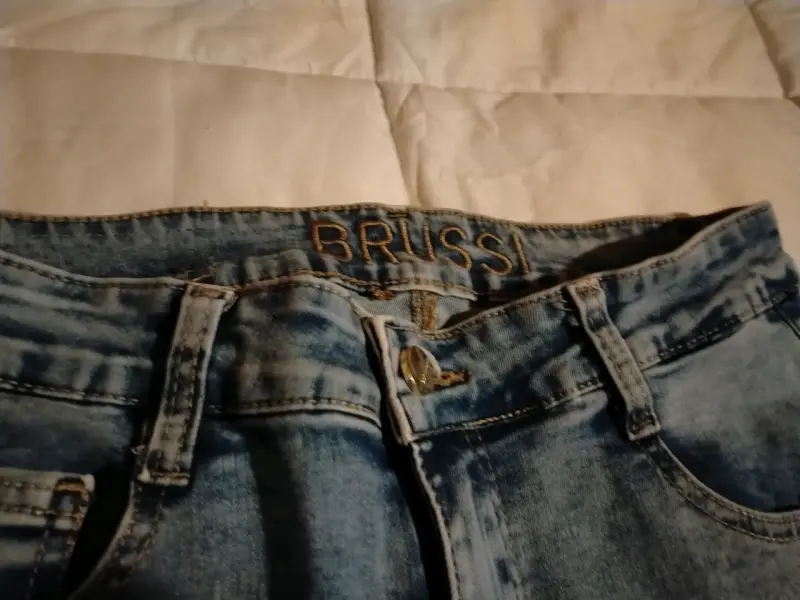 Jeans de mezclilla azul para mujer Brussi - 3