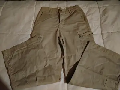 Pantalones cargo beige para mujer - miniatura 2