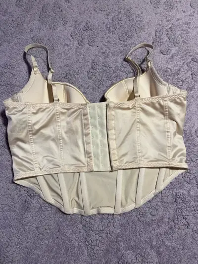 Corset bustier beige con tirantes ajustables - miniatura 3