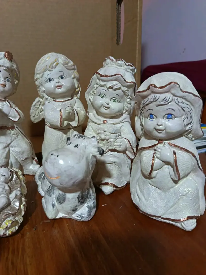 Figuras de pesebre de ziña pintadas a mano - 3