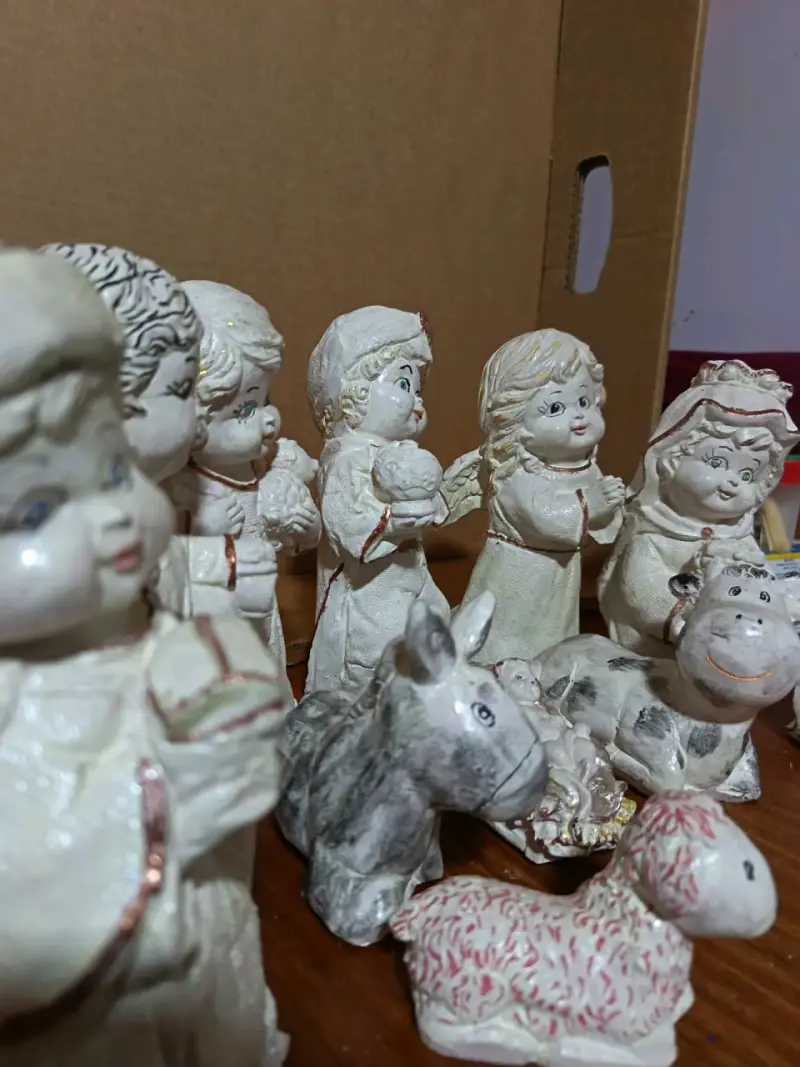 Figuras de pesebre de ziña pintadas a mano - 5