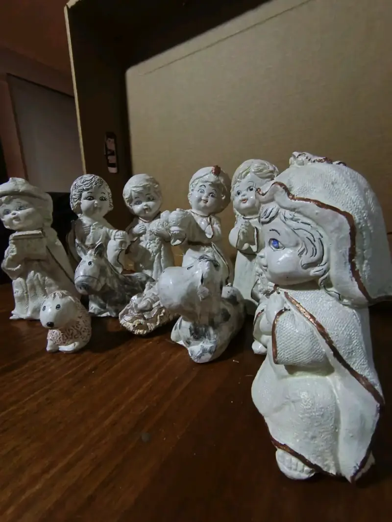 Figuras de pesebre de ziña pintadas a mano - 6