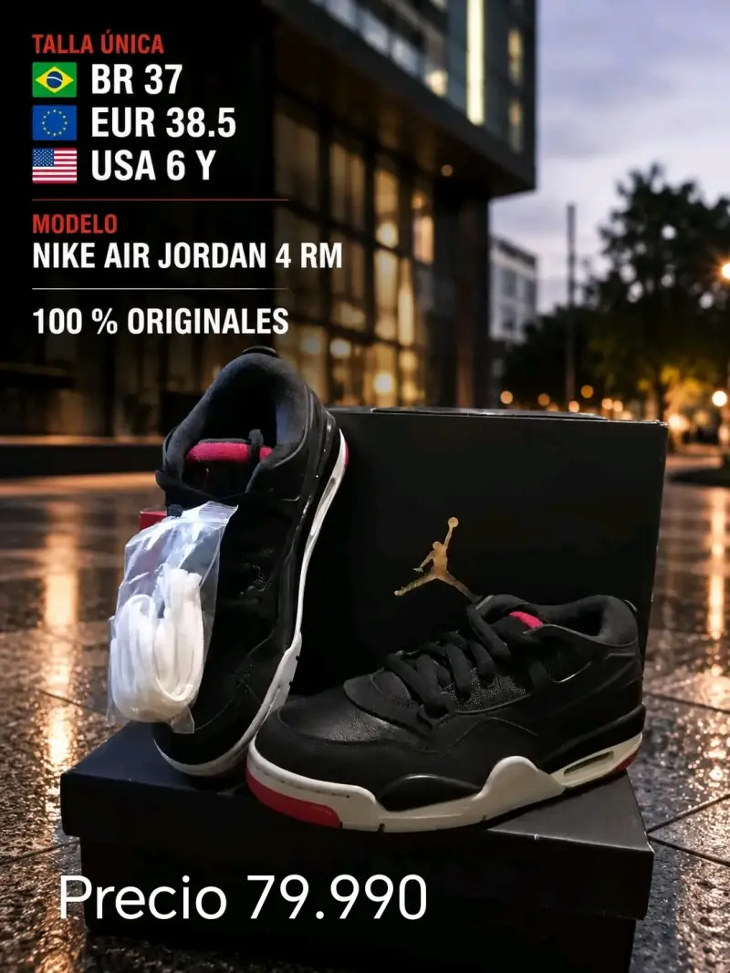 Zapatillas Nike Air Jordan 4 RM Niño Talla 38 - 3