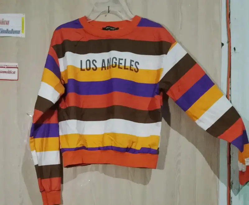 Polerón rayado multicolor Los Angeles