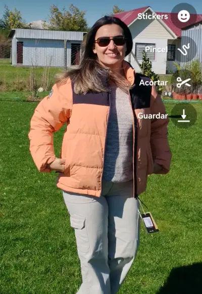 Chaqueta de invierno naranja para mujer - miniatura 1